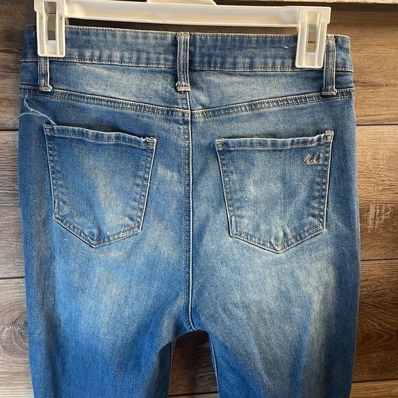 BLUE DESIRE High Rise Light Wash Fade Skinny Jeans Size 9 - Picture 5 of 7